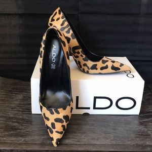 Aldo Fur Leopard heels
